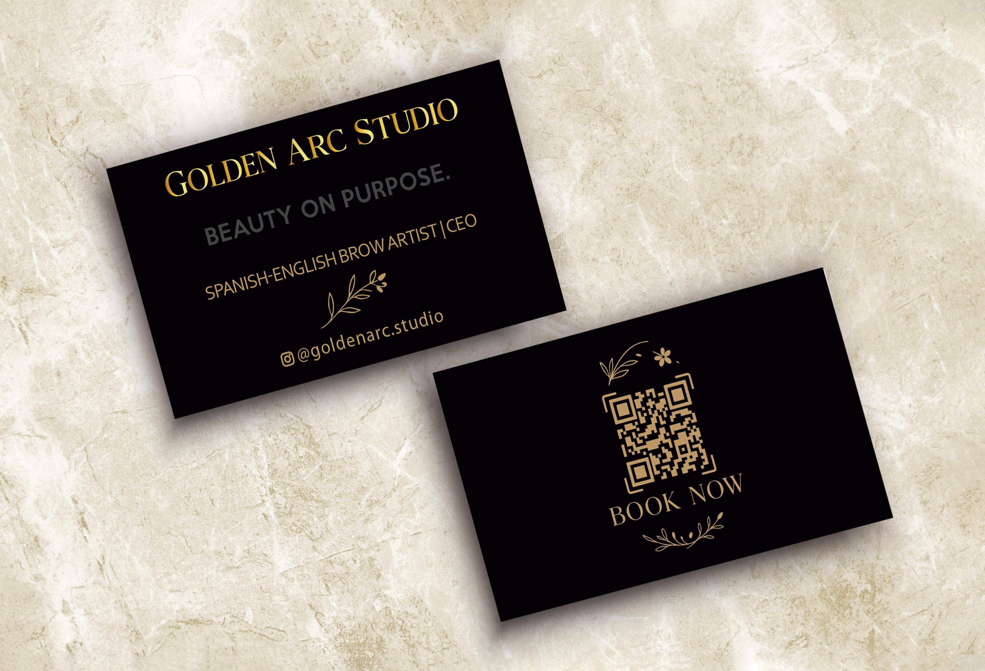 Noir Formal Signature Business Cards