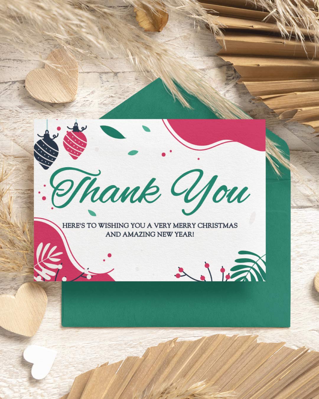 Natural Holiday Ornament Card AP Printing - Natural Holiday Ornament Card - Custom Printing Services
