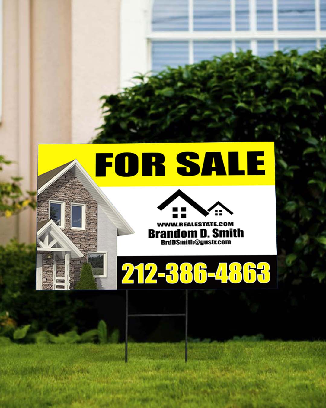 AP Printing - Luminous Yellow Accent Yard Sign - Custom Printing Services
