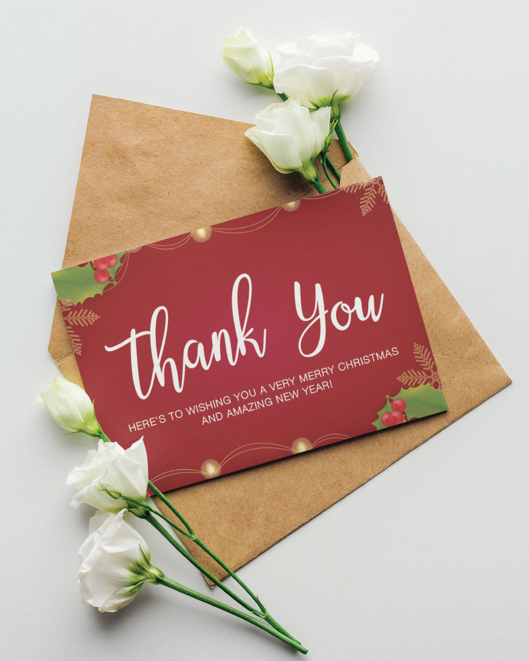 Sienna Christmas Thank You Card