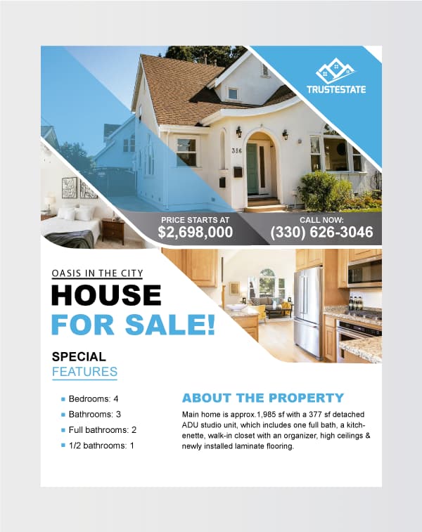 Sky Blue Real State Flyer