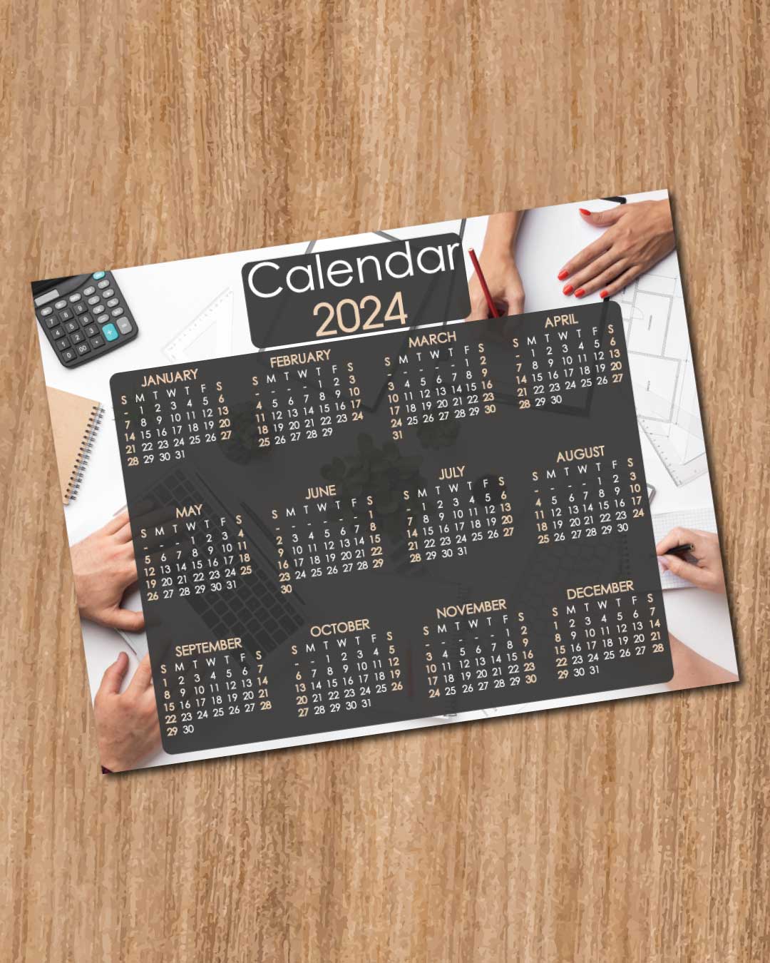 Sleek Office Design Calendar