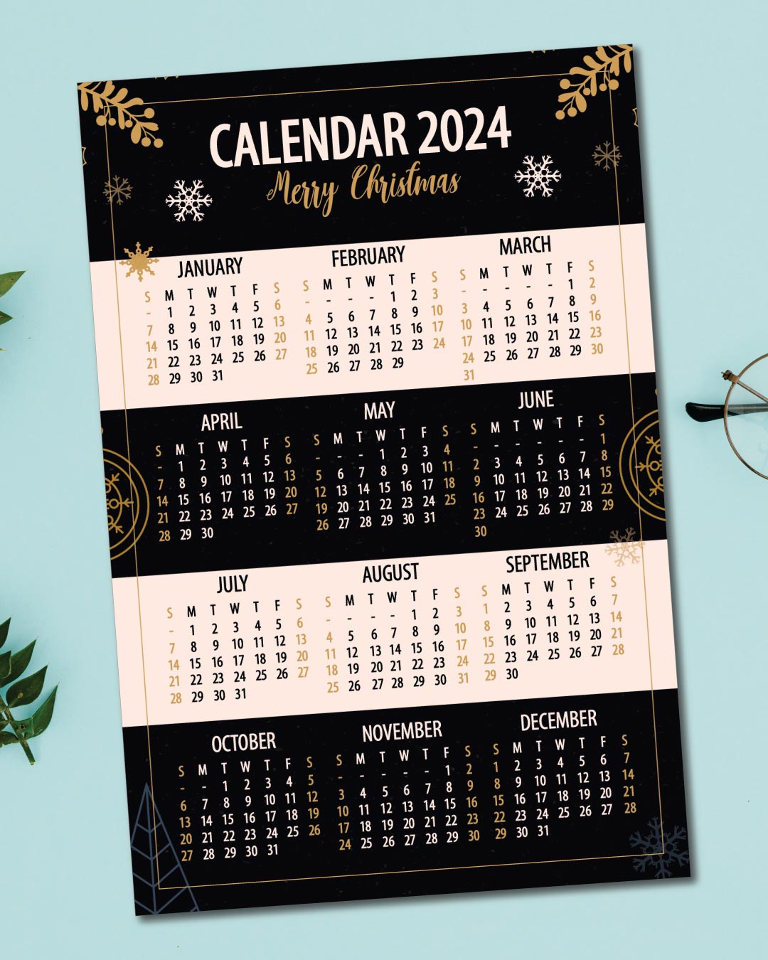 Sophisticated Black & Gold Christmas