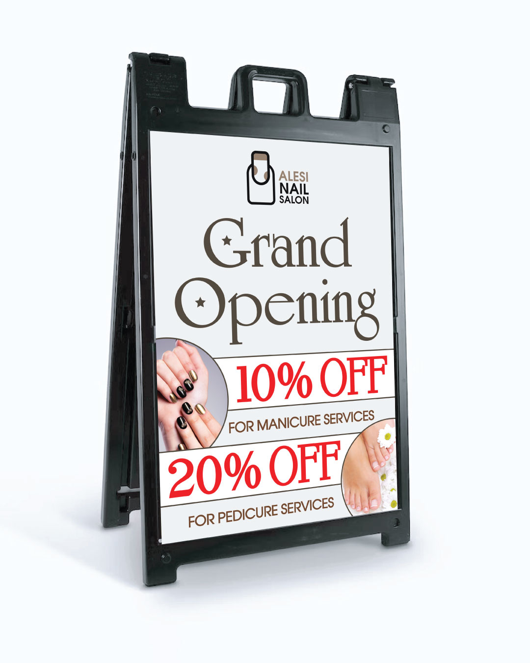 Un marco (cabello y uñas)