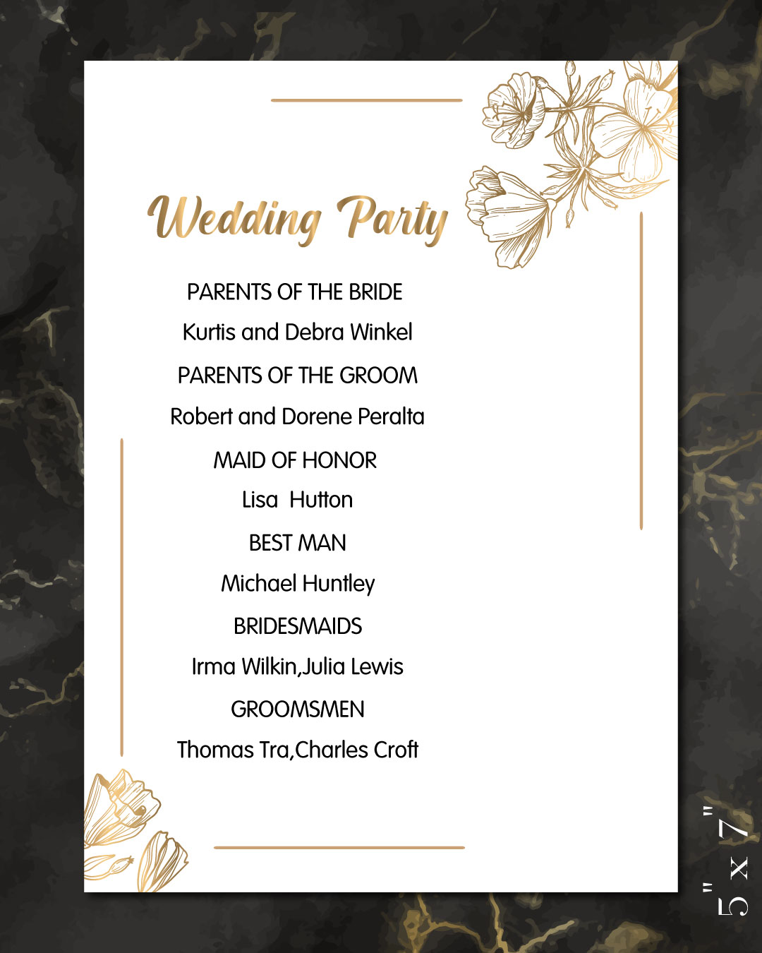 Strong Golden Hues Wedding Program Cards
