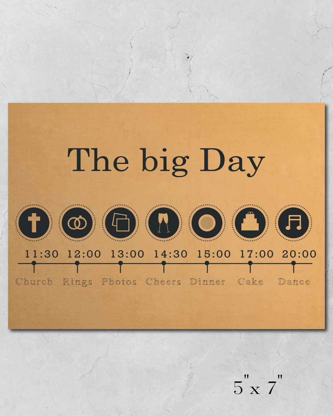 Intense Contrast Wedding Program Cards