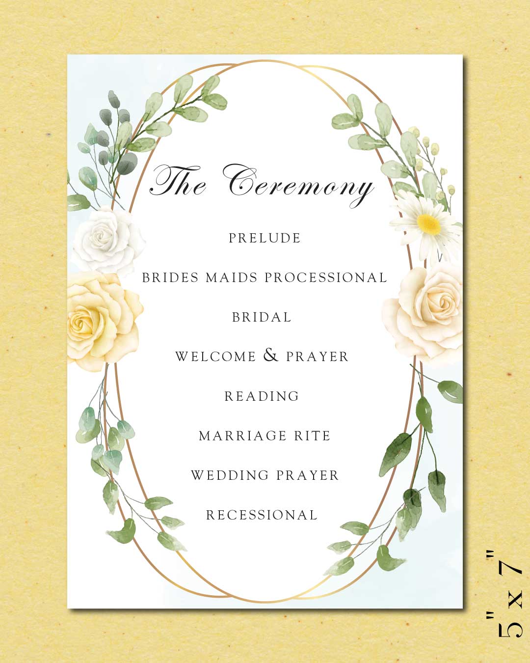 Wedding Program Cards