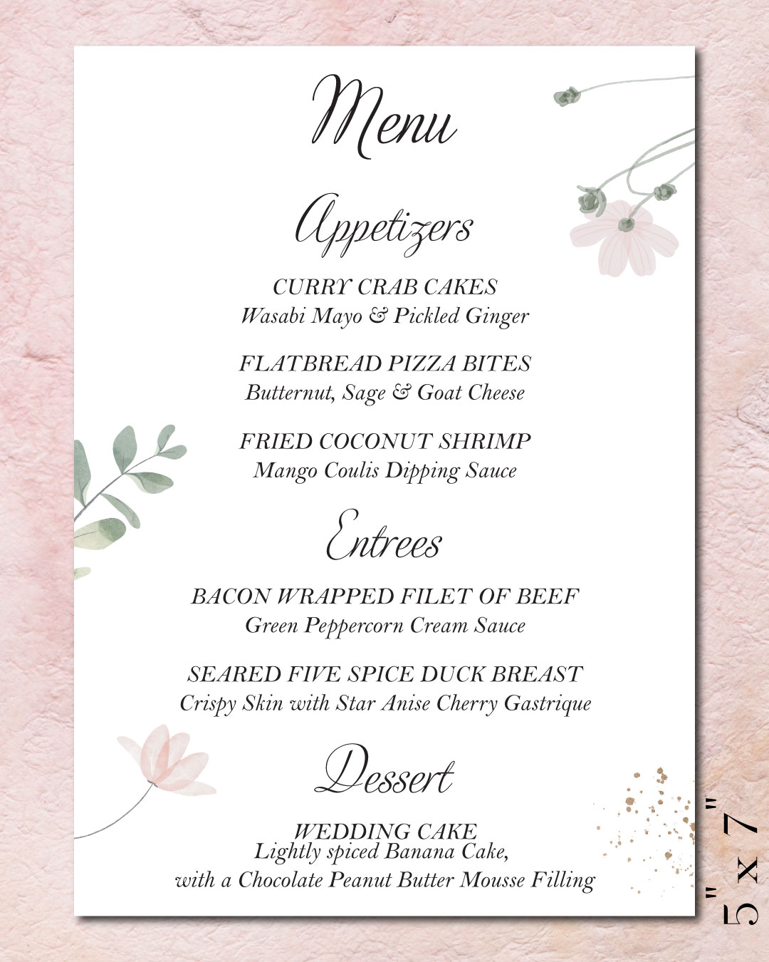 Contrast of Shapes Wedding Menu Cards