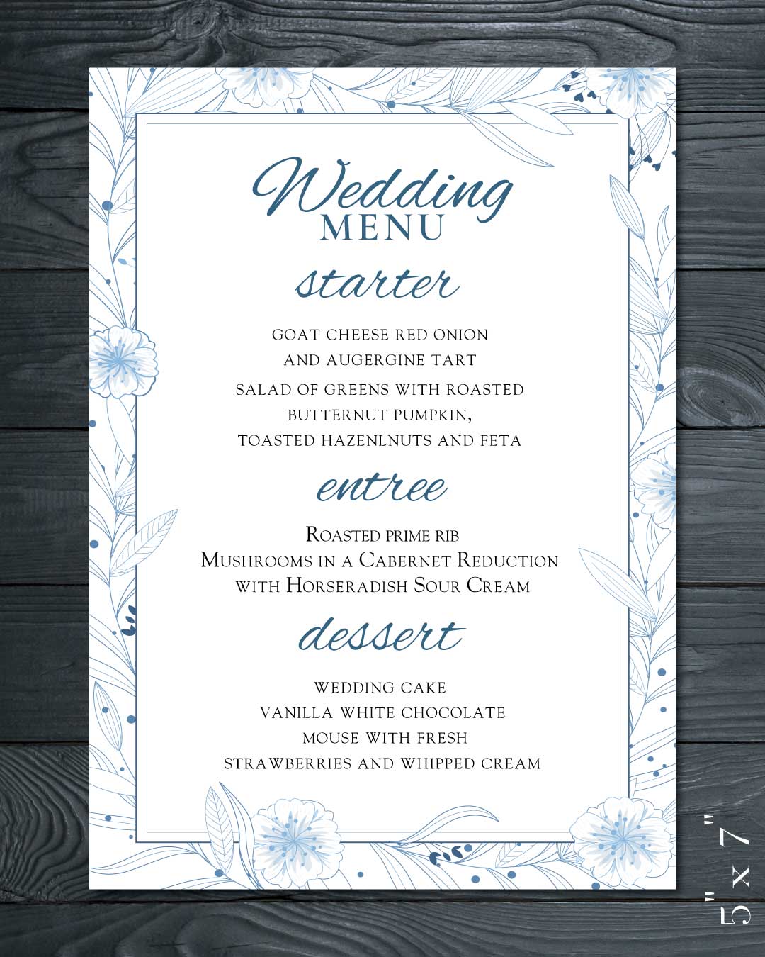 Feather Background Wedding Menu Cards