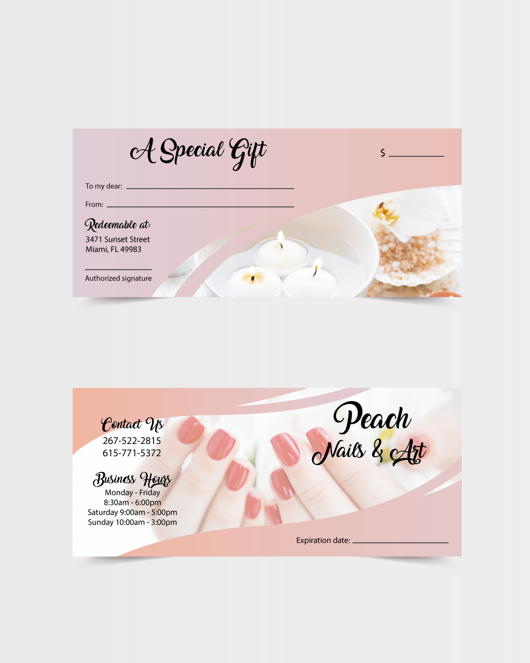 Candles and Peace Nails & Spa Gift Certificate