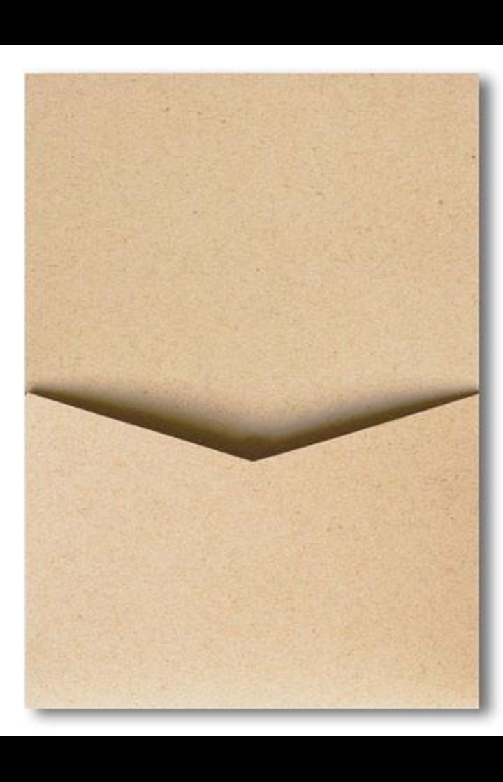 Taupe Brown Recycled Pocket & Folder Invitation Card, A7 Denali