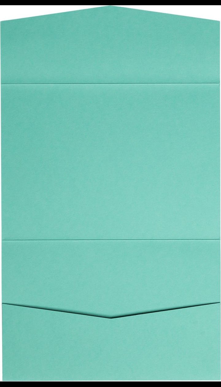 Tiffany Blue Solid Pocket & Folder Invitation Card, A7 Atlas