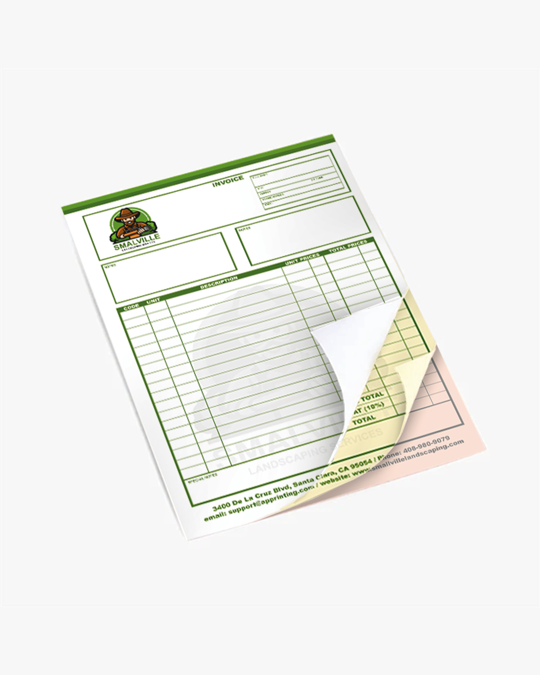 Landscaping Carbonless Form