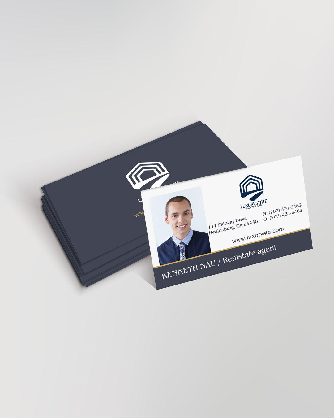 Elegant Blue Design Business Cards