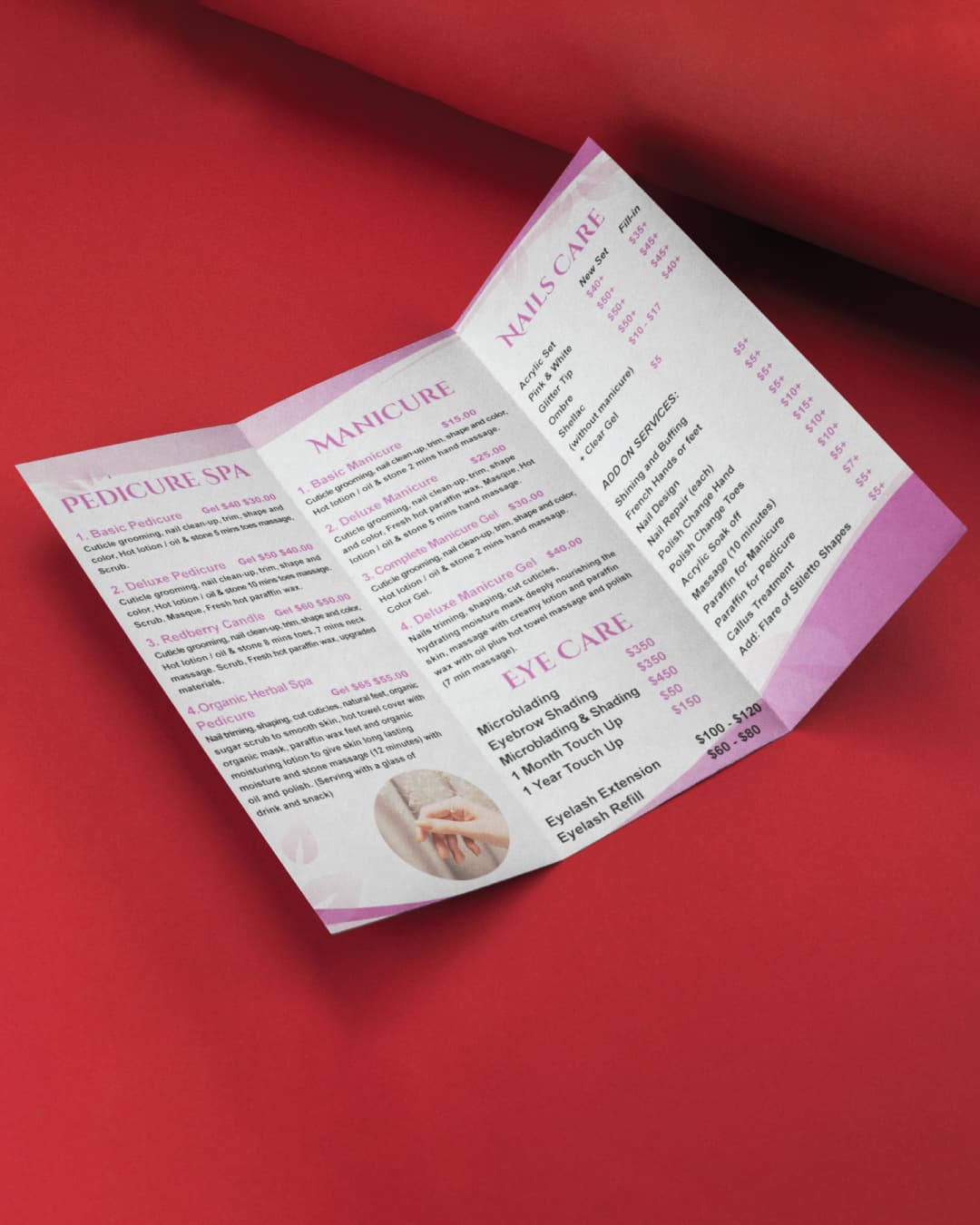 Pink Leaves Brochure