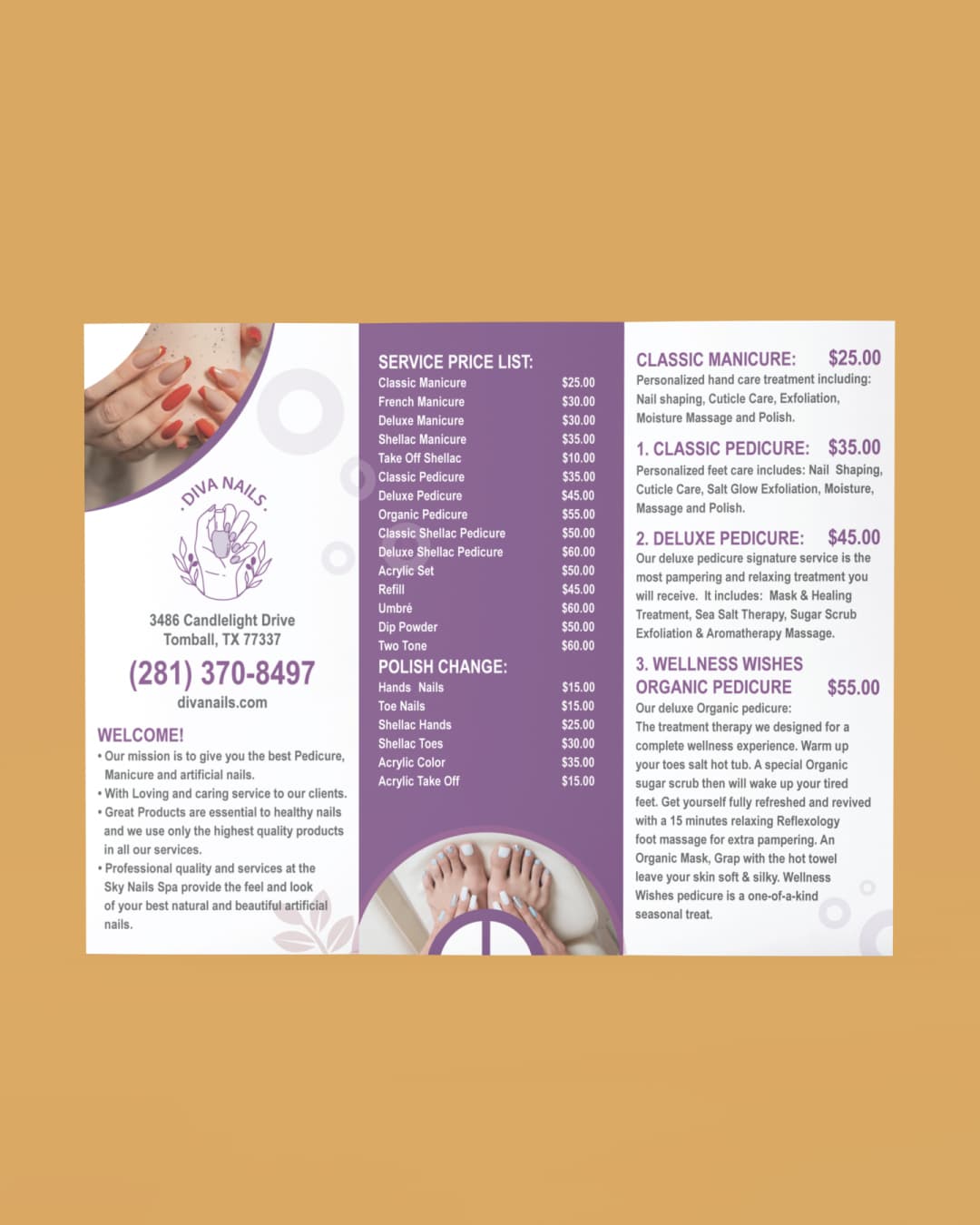 Purple Circles Brochure AP Printing - Purple Circles Brochure - Custom Printing Services