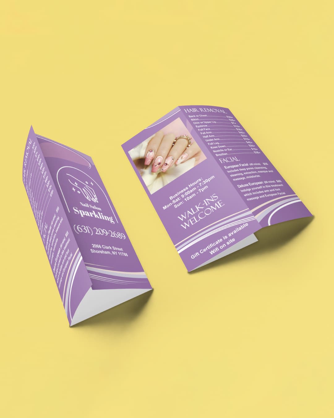 White Lines in Purple Brochure