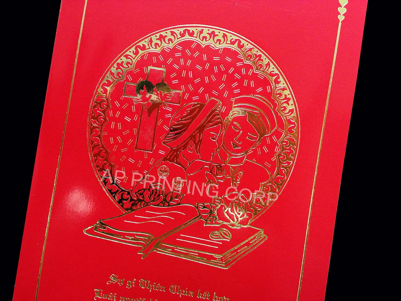 DRTG-DB-V [V-L-01] Forever Linked Bride & Groom Wedding Invitation