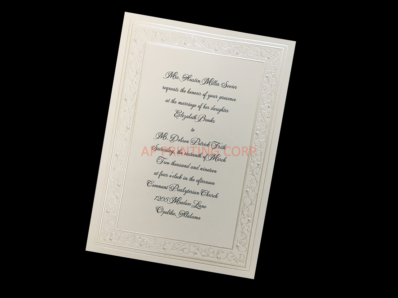 [CC-22] Harmonious Roses & Hearts Wedding Invitation