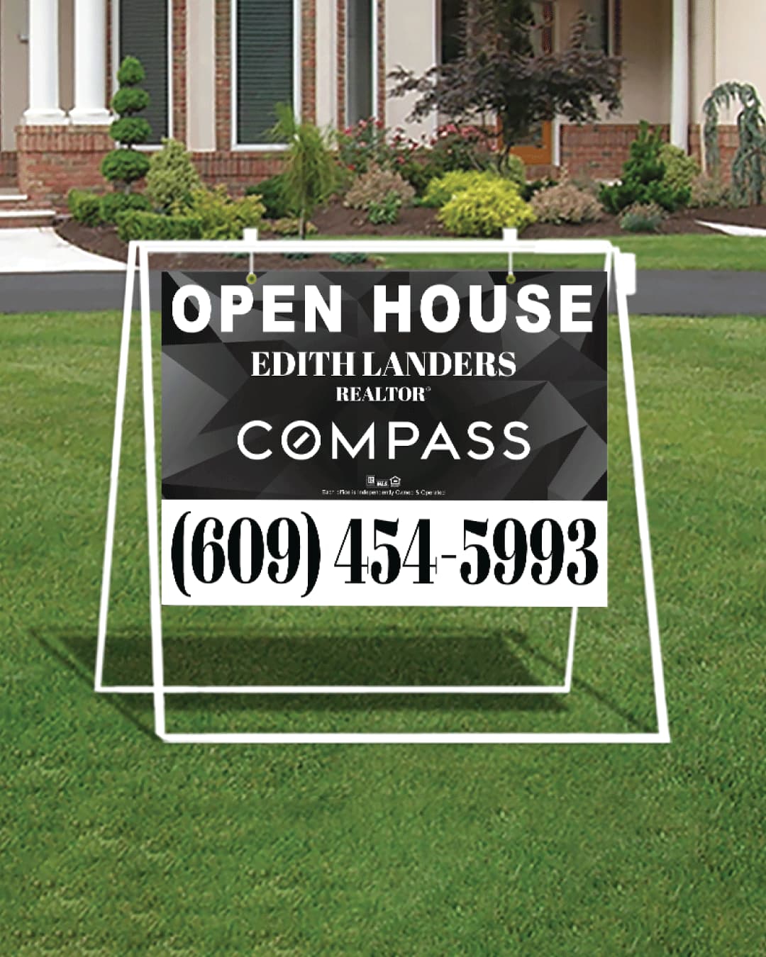 Compass Abstract Design Metal Sidewalk A-Frame AP Printing - Compass Abstract Design Metal Sidewalk A-Frame - Custom Printing Services