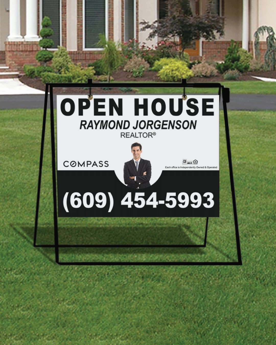 Compass Elegant Design With PhotoMetal Sidewalk A-Frame AP Printing - Compass Elegant Design With PhotoMetal Sidewalk A-Frame - Custom Printing Services