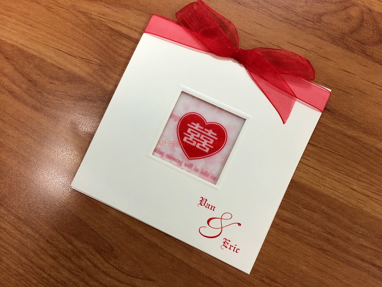 CHASE-SQ-SH-HEART [I-12] Pocket & Folder Invitation