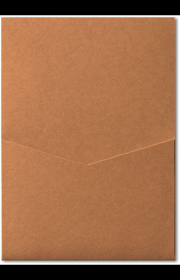Kraft Brown 100 lb Raw Recycled Pocket & Folder Invitation Card, A7 Denali
