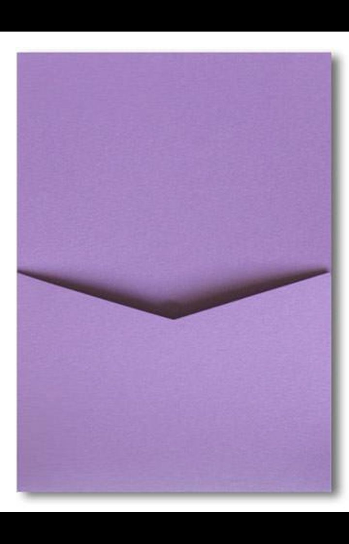 Lavender Metallic Pocket & Folder Invitation Card, A7 Denali