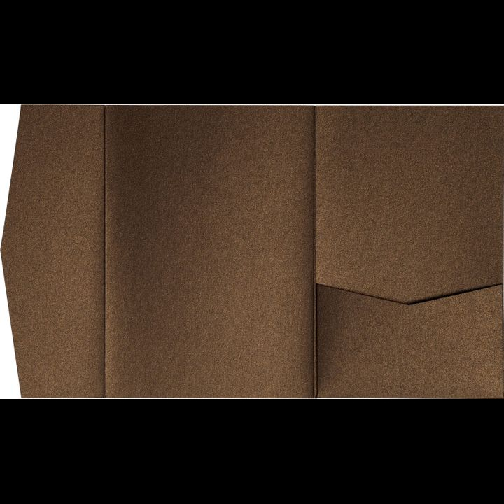 A-7.5 Himalaya Bronze Metallic Pocket & Folder Invitation