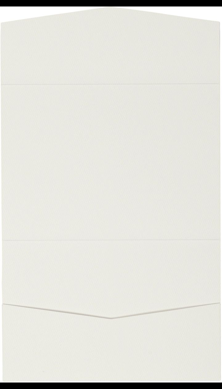 A7 Atlas Warm White Felt Pocket & Folder Invitation