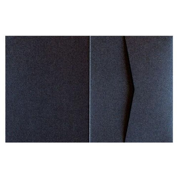 Onyx Black 107 lb Metallic Pocket & Folder Invitation Card, A2 Sierra