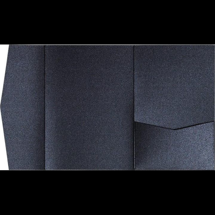 Onyx Black Metallic Pocket & Folder Invitation Card, A7 Himalaya AP Printing - Onyx Black Metallic Pocket & Folder Invitation Card, A7 Himalaya - Custom Printing Services