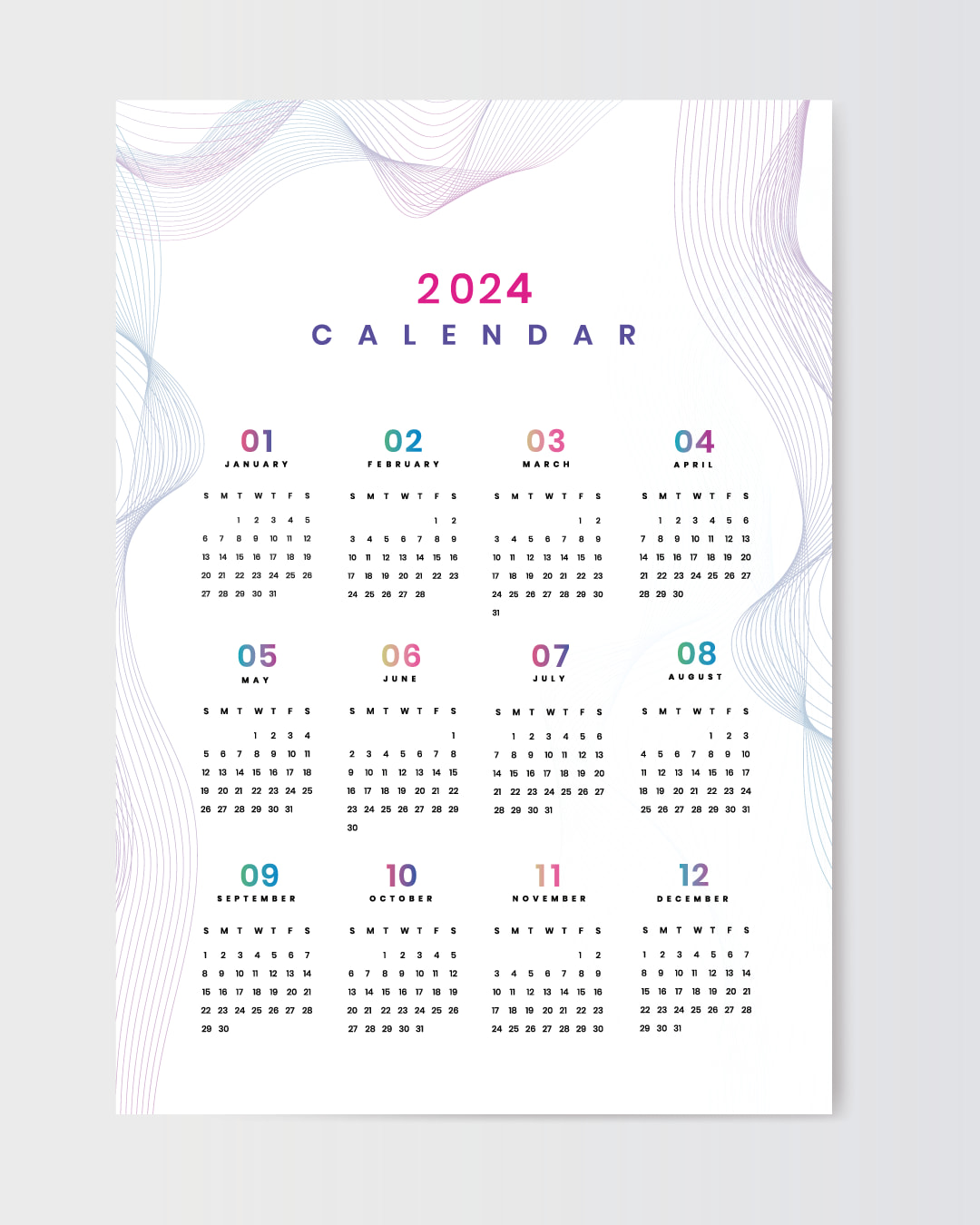 Standard Poster Calendar