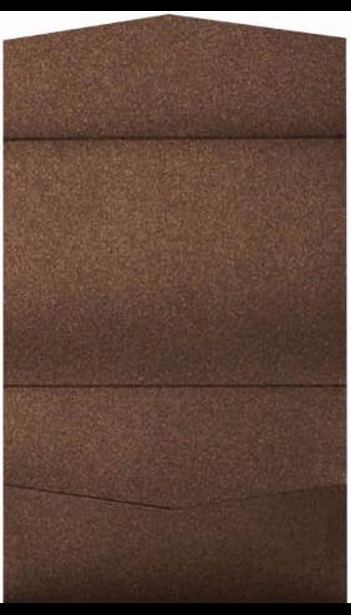 Bronze Brown Metallic Pocket & Folder Invitation Card, A7 Atlas