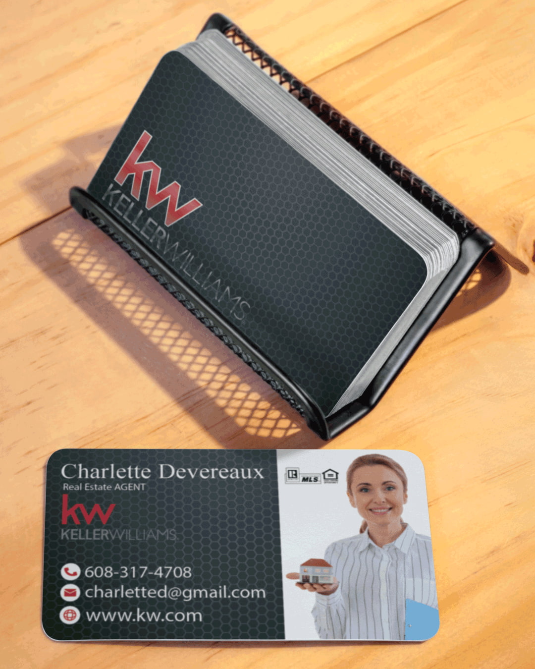 Keller Williams Realty SDark Geometric Business Cards
