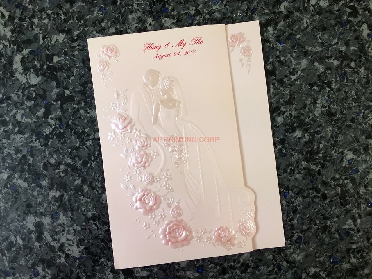 K3317 [I-11] Celestial Love Bride & Groom Wedding Invitation