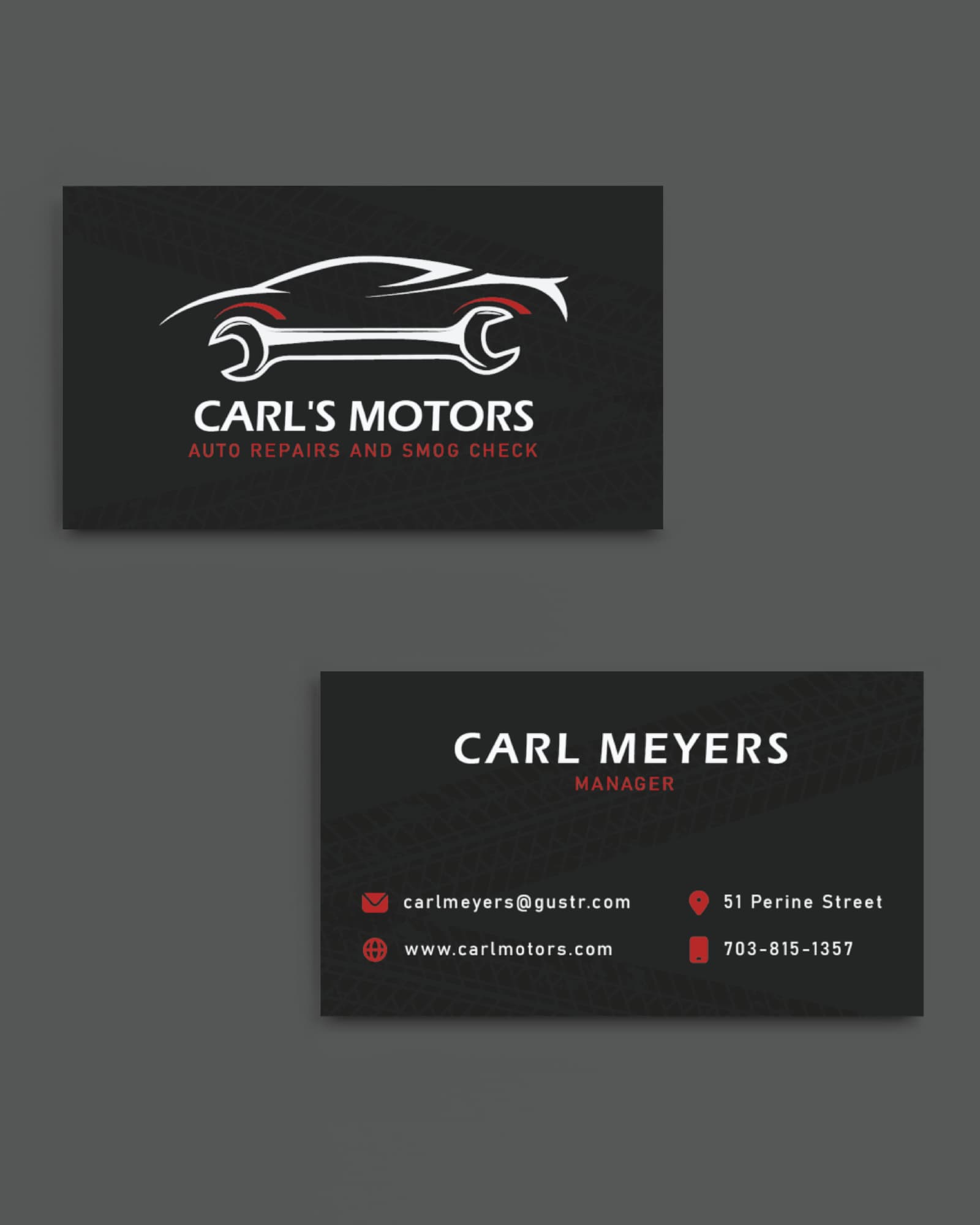 Wheels Mark Standard Business Cards
