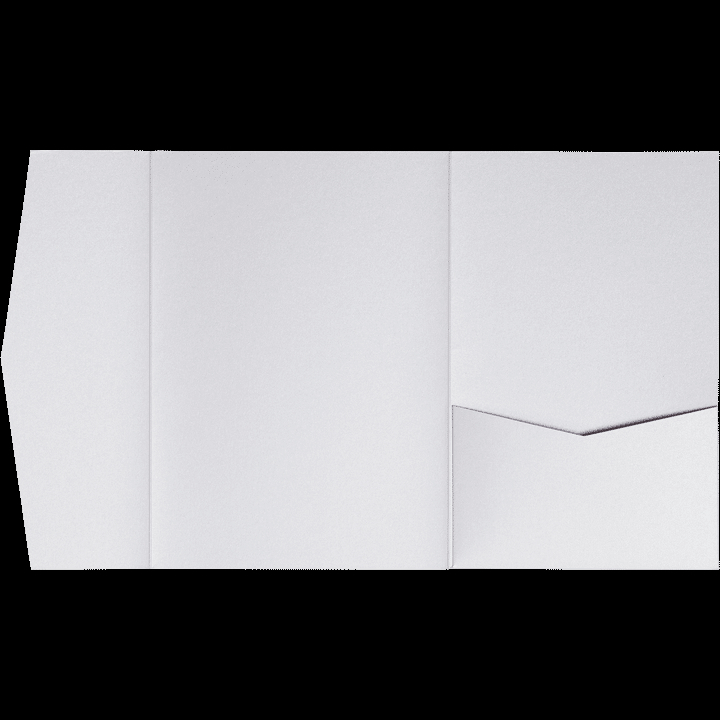 Pearl White Metallic Pocket & Folder Invitation Card, A-7.5 Himalaya