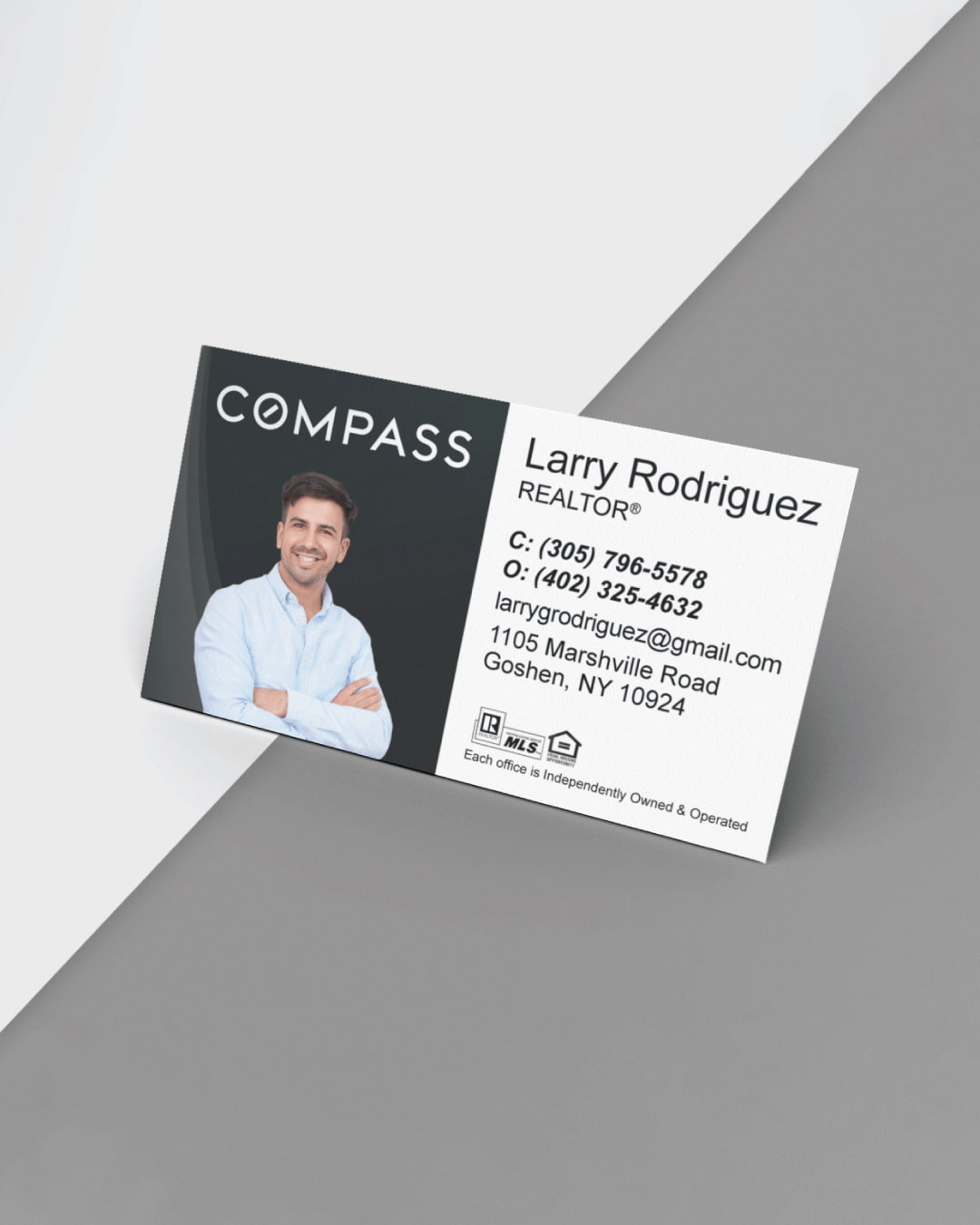 Compass Combination W/B Business Cards
