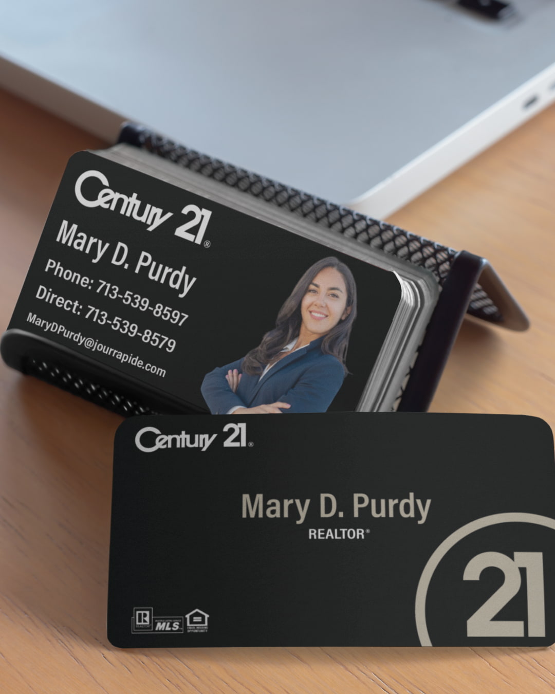Century 21 Somber and Simple with Gold Standard Business Cards