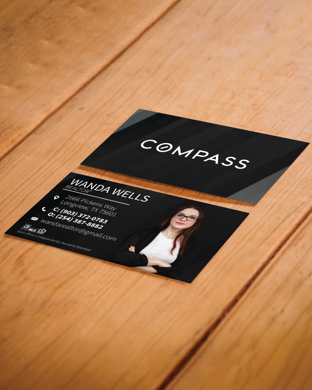 Compass Simple and Elegant Back Standard Business Cards