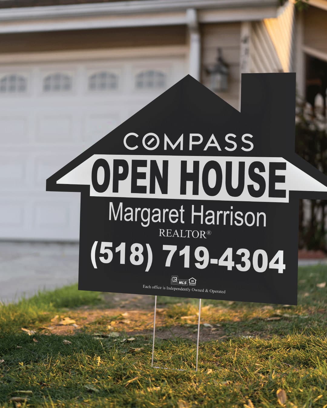 COMPASS House Modern Shape Sign