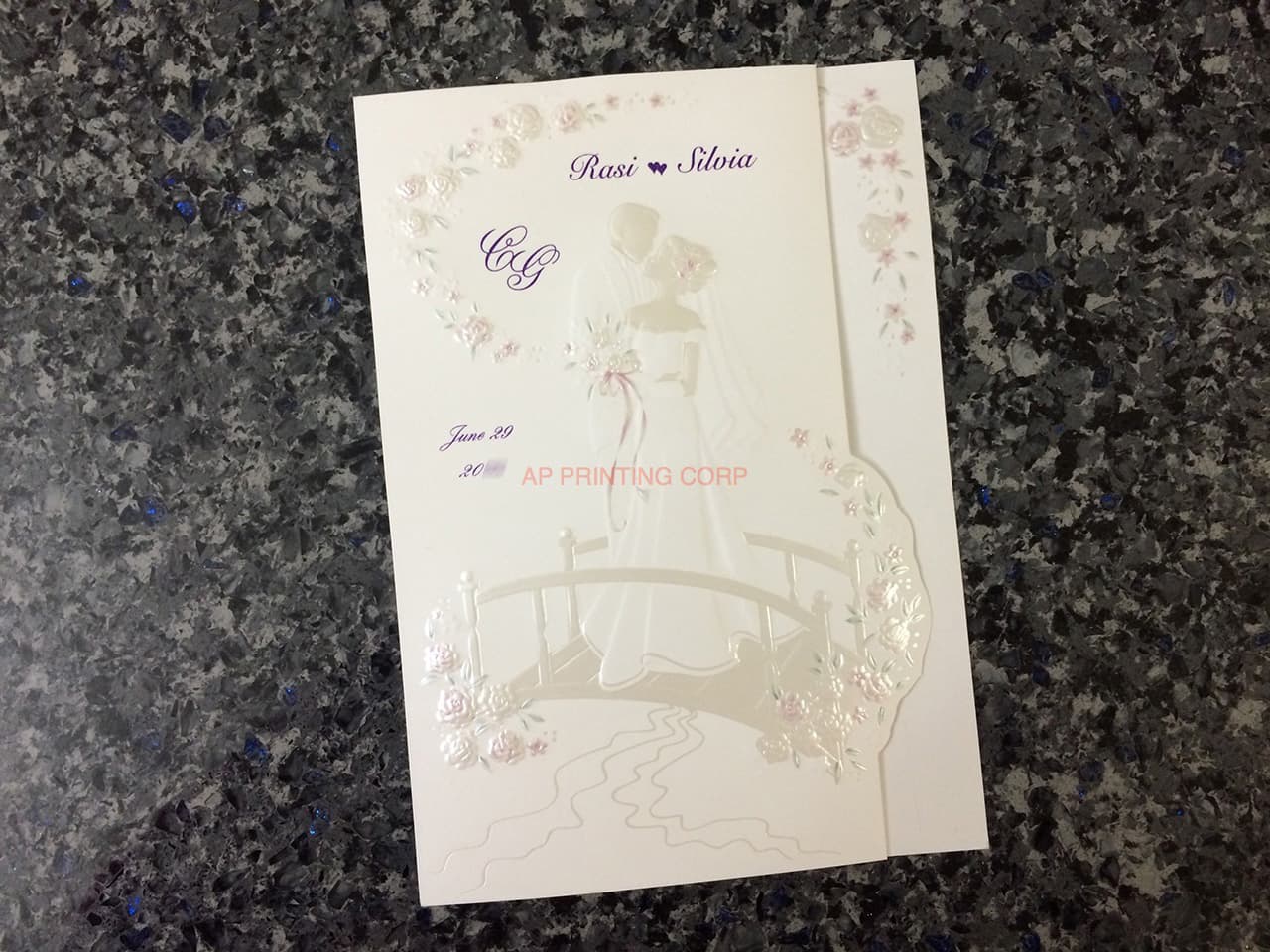 K8718 [I-11] Dreamy Vows Bride & Groom Wedding Invitation