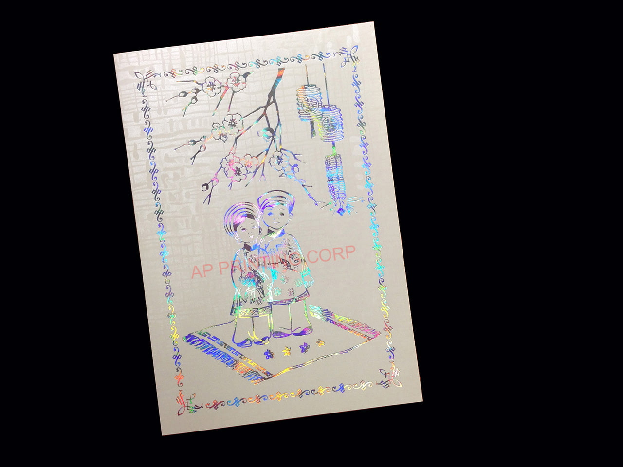 DRCM-TT-RF [V-L-02] Regal Floral Symphony Bride & Groom Wedding Invitation