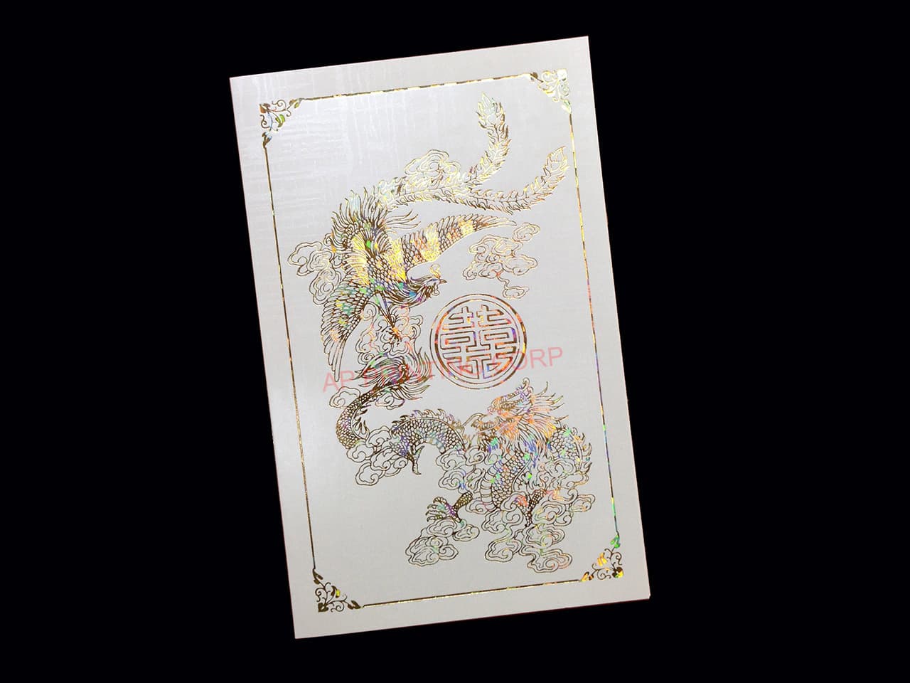 RP2-TT-V2-B [V-L-02] Eternal Dance Dragon & Phoenix Wedding Invitation