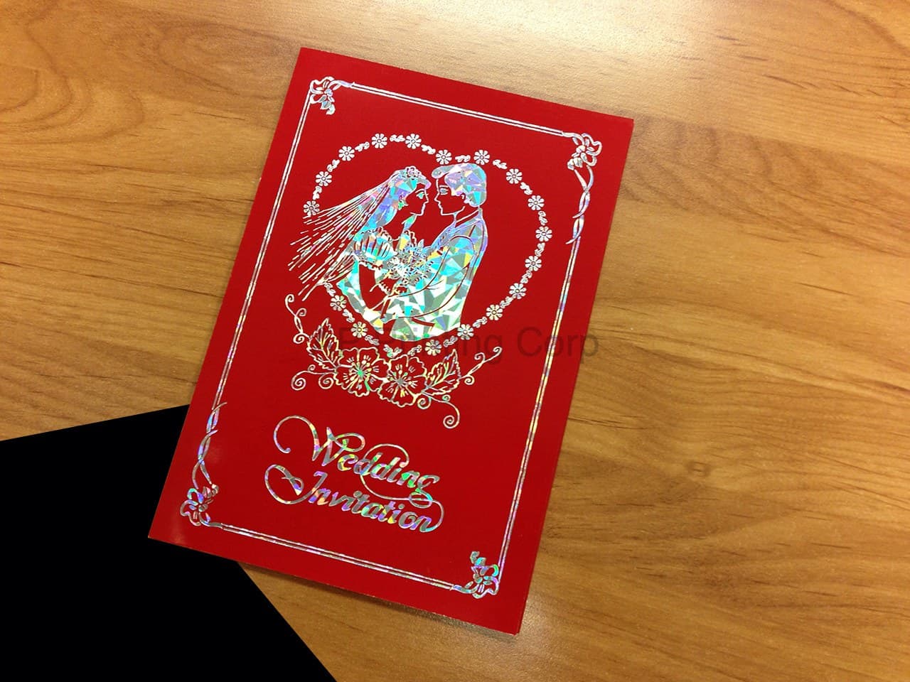 DR9-DB-RF [V-L-02] Sophisticated Love Bride & Groom Wedding Invitation