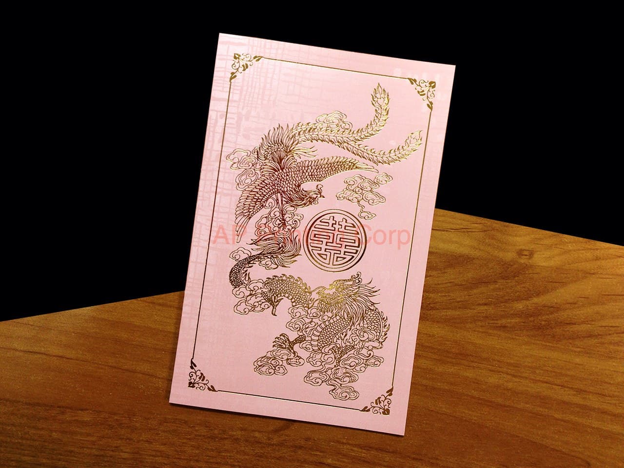 RP2-HT-V-B [V-L-01] Celestial Dragons & Phoenix Wedding Invitation
