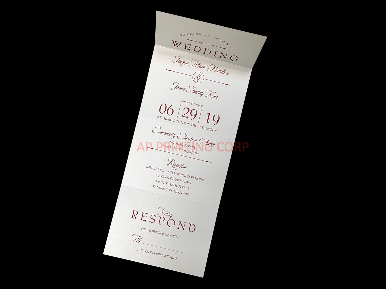 Retro Typography Seal & Send [CC-30] Pocket & Folder Invitation