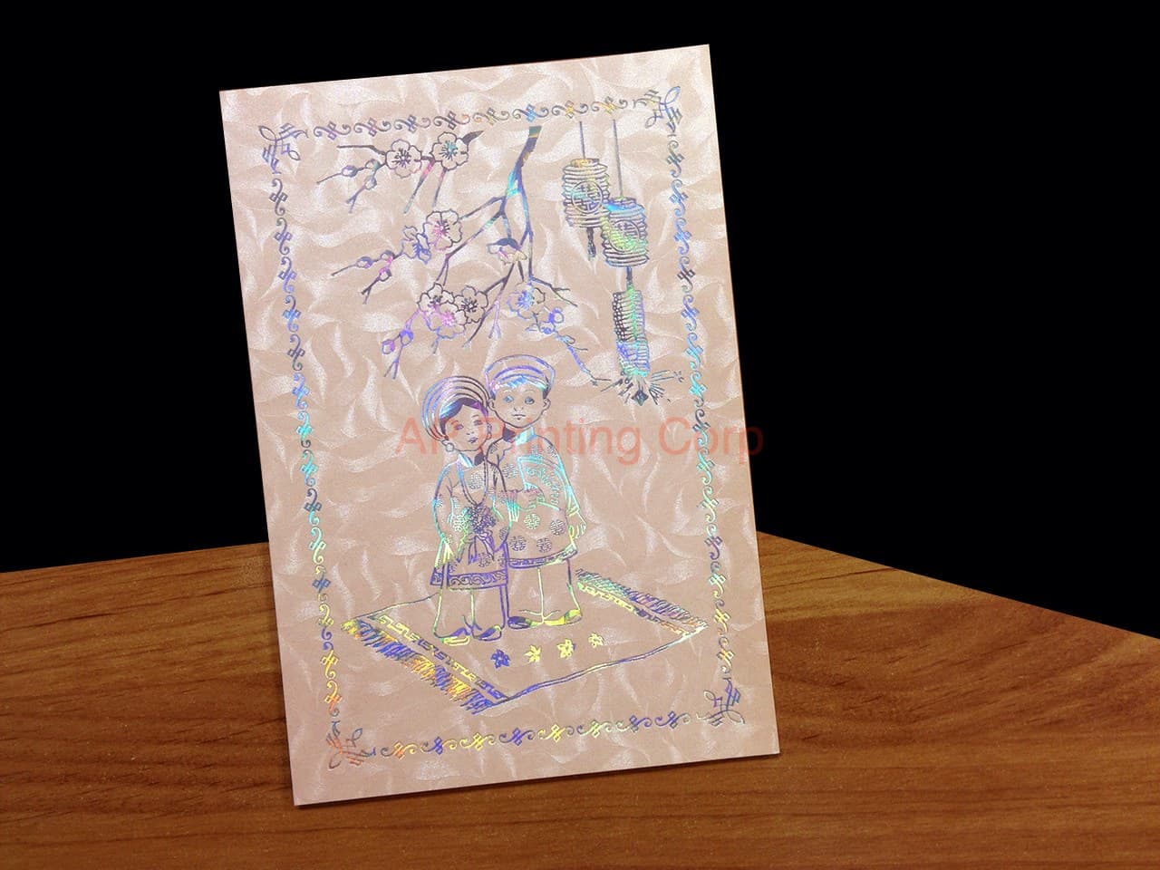 DRCM-PVS-RF [V-L-02] Serene Blossoms Bride & Groom Wedding Invitation