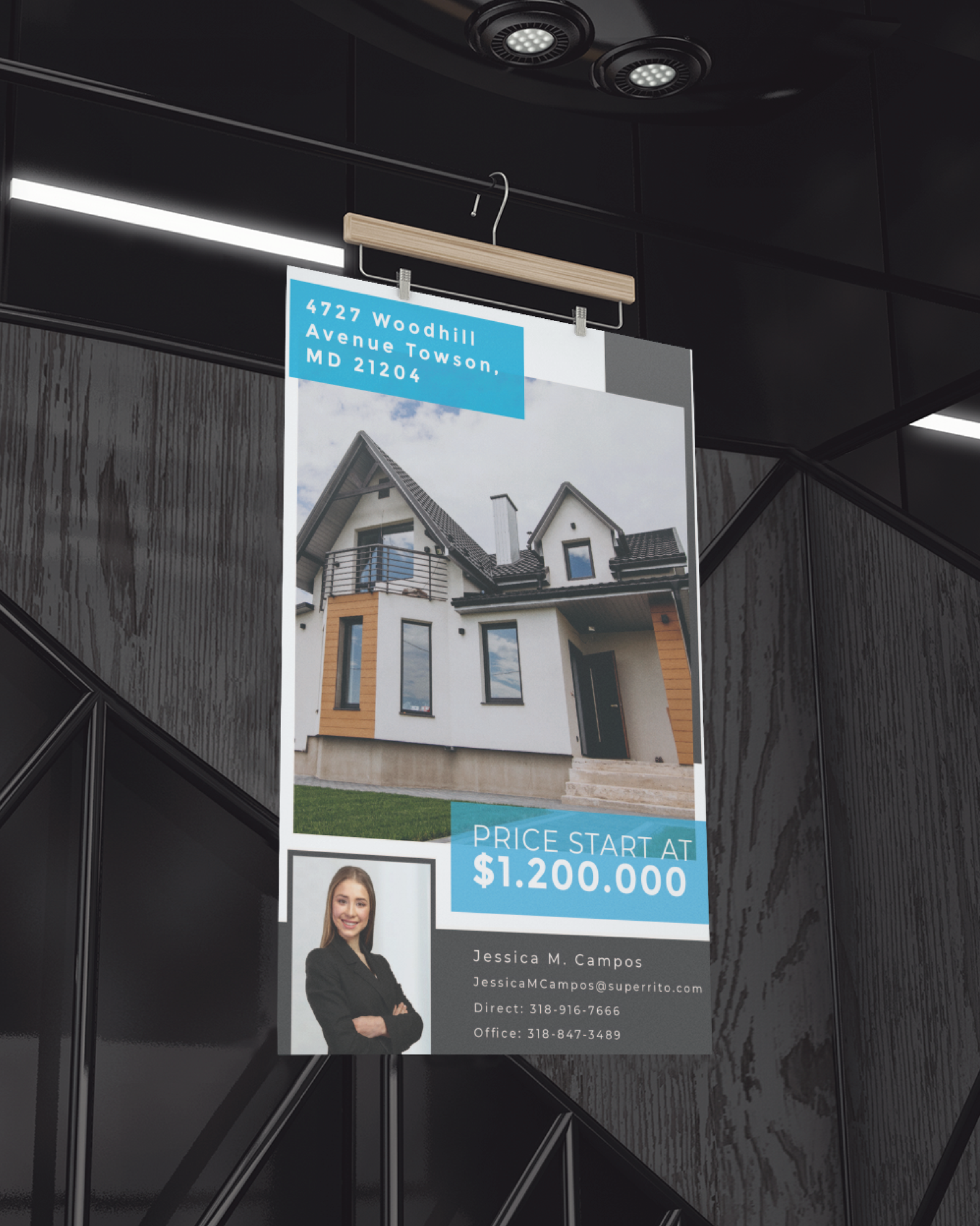 Blue and Gray Design Poster AP Printing - Blue and Gray Design Poster - Custom Printing Services